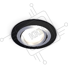 Комплект встраиваемого поворотного светильника Ambrella light XC7622082 SBK/PSL черный песок/серебро полированное MR16 GU5.3 (C7622, N7003)