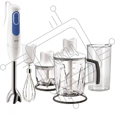 Блендер погружной Braun MQ3045 APERITIVE 700Вт белый/синий