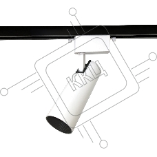 Трековый однофазный светодиодный светильник Ambrella light GL5853 WH/BK белый/черный LED 30W 4200K 24°