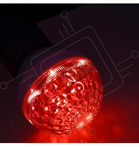 Лампа шар e27 10 LED  Ø50мм  красная 24В (постоянное напряжение)