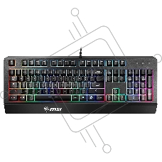 Клавиатура MSI VIGOR GK20 RU черный USB Multimedia for gamer LED (подставка для запястий)