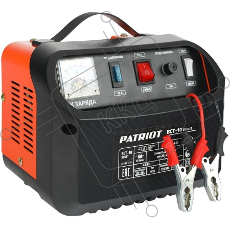 Устройство пуско-зарядное PATRIOT BCT-10 Boost  220В±15% 200Вт 12В зарядmax8.5А 20-100А/ч 4.3кг