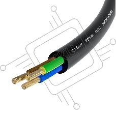 Кабель питания Greenconnect GCR-55966 PROF 1.0m, С14 - С5, черный, 3*1,5мм