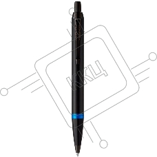 Ручка шариковая Parker IM Vibrant Rings K315 (CW2172941) Marine Blue PVD M син. черн. подар.кор.