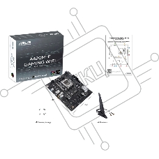 Материнская плата ASUS A620M-F GAMING WIFI, AM5, AMD A620, 2xDDR5, 2xM.2, 1xPCIe 4.0 x16, 1xHDMI, 1x2.5Gb LAN, Wi-Fi 6E, Bluetooth 5.3, 2xUSB-A 5Gbps, 2xUSB-A 2.0, 3x3.5 мм, 7.1, mATX