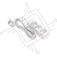 Удлинитель PROconnect 3 гнезда, 3 м, 3х0,75 мм², с/з, белый