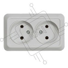 Розетка 2-м BOLLETO накл. 7102 бел. ASD / IN HOME 4680005959822