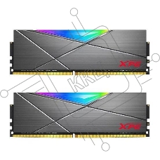 Оперативная память XPG Spectrix D50 RGB, DDR4, 32GB (2x16GB), 3200MHz, CL16, UDIMM, с радиатором, RGB, серый