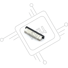 Разъем FPC  Half Coverage Top Contact 0.8K-BS-10PWB 10 pin высота 2мм шаг 0,8мм