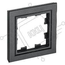 Рамка 1-мест. IEK BRITE РУ-1-БрЧ черн.