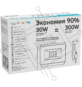 Прожектор светодиодный Elementary 30W 2695lm 4000К 200-240V IP65 черный LED