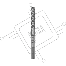 Бур по бетону Kranz SUPER 8x110 мм, профессиональный, цельная крестовая пластина, SDS PLUS