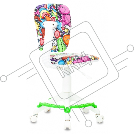 Кресло детское Бюрократ CH-W204/F мультиколор маскарад крестовина пластик подст.для ног пластик белый
