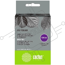Картридж ленточный Cactus CS-TZE325 TZE-325 белый на черном 9x8 для Brother 1010/1280/1280VP/2700VP