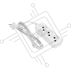 Удлинитель PROconnect 3 гнезда, 3 м, 2х0,75 мм², б/з, белый
