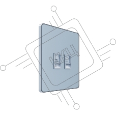 Розетка информационная С/У RJ-45 кат.5e 2-я, Стальное небо , Systeme Infinity