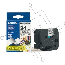 Картридж Brother TZe-251 24 мм, 8 м, черный шрифт, белый фон, для BROTHER P-Touch