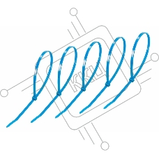 Хомут-стяжкa нeйлонoвая REXANT 300x4,8 мм, синяя, упаковка 25 шт.