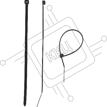 Хомуты нейлоновые черные, 2.5 x 150 мм, 100 шт, ЗУБР [309030-25-150]