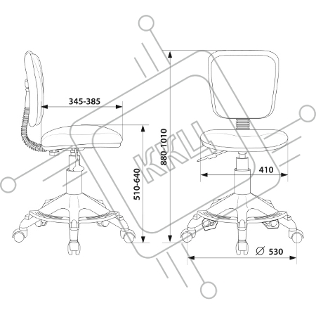 Кресло детское Бюрократ CH-W204/F мультиколор маскарад крестовина пластик подст.для ног пластик белый