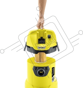 Пылесос Karcher WD 3 Battery 300Вт желтый/черный