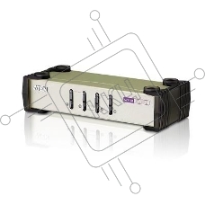 Переключатель ATEN CS84U(-AT) 4-портовый KVM-переключатель {1 user(HDB15(SVGA Female)+KBD(PS/2)+MOUSE(PS/2), KVM-порты: SPHD18(Female). В комплекте: кабели KVM (2L-5201P)-4шт. Не требует внешнего питания}