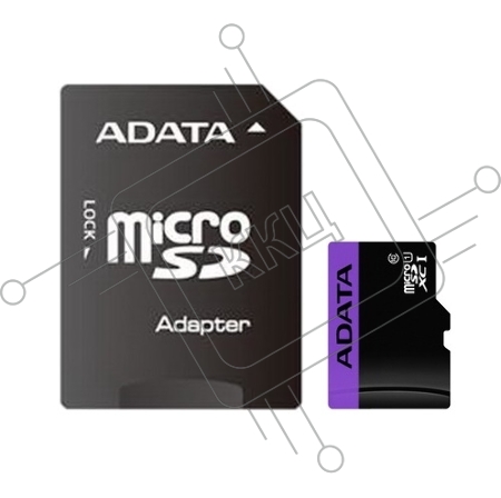 Флеш карта microSDXC 64GB ADATA  UHS-1 CL10 (AUSDX64GUICL10-RA1) + SD adaptor