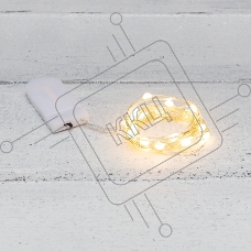 Гирлянда «Роса» с крупными каплями 2 м, 20 LED, теплое белое свечение, 2хCR2032 в комплекте NEON-NIGHT