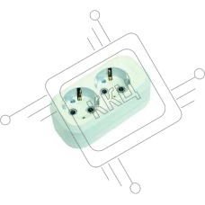 MAKEL MGP111 Колодка удлинителя 2 гнезда с заземлением