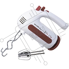 Миксер Viconte VC-351 Coral мощность 300 Вт крючки для замешивания теста, венчик для взбивания кнопка отсоединения насадок