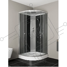 Душевая кабина BAU Dream Hit Black 100x100х215, прозрачное закаленное стекло, черная