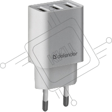 Сетевой адаптер Defender 3xUSB, 5V/3.1А , белый (UPA-31) (83587)