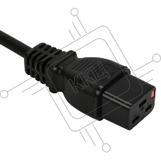 Шнур питания Lanmaster с блокировкой C19-C20, 3х1.5, 220В, 16А, черный, 1 метр