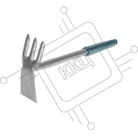 Мотыжка комбинированная 3 прямых зубца с металлической ручкой ЧЕТЫРЕ СЕЗОНА