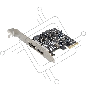 Контроллер ExeGate EXE-501 PCI-E 2.0, SATA3 6Gb/s, 2 int+2 ext (OEM)