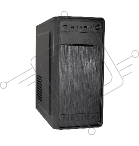 Корпус Miditower ExeGate XP-332 Black, ATX, <XP500, Black,120mm>, 2*USB, Audio