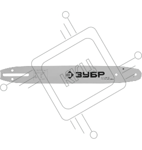 Шина цепной пилы ЗУБР 70201-35  МАСТЕР для бензопил тип 1 шаг 3/8 паз 0.050 длина 14'' 35см