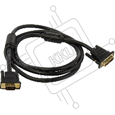 Кабель Vention DVI-I Dual link 24+5M/VGA 15M с ферритовым фильтром - 1.5м.