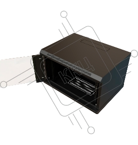Шкаф коммутационный WRline (WR-TW-0966-GP-RAL9004) настенный 9U 600x600мм пер.дв.стекл 2 бок.пан. 60кг черный 520мм 500мм IP20 сталь