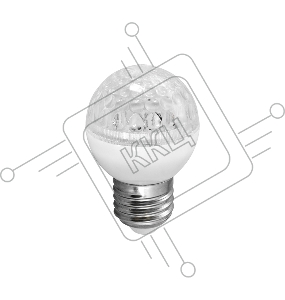 Лампа шар e27 10 LED  Ø50мм  красная 24В (постоянное напряжение)