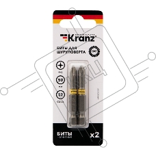 Бита для шуруповерта KRANZ PH2х50 мм (2 шт./уп.)