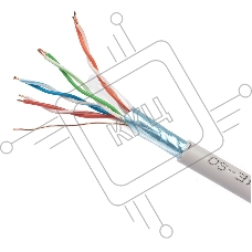 Кабель FPC Cablexpert UPC-5004E-SOL кат.5e CCA однож. 305м pullbox, серый