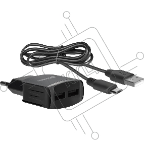 Сетевой адаптер Defender UPC-21 2xUSB,5V/2.1А кабель microUSB