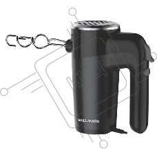 Миксер Willmark WHM-7003 (500Вт, 6 скоростей, насадки для взбивания/для теста, чёрный)