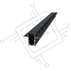 Трек Embeded track M2 B 1,5mm  - ONE METER ZX-CXGD-BZ01