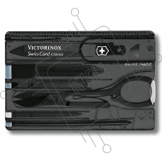 Швейцарская карта Victorinox SwissCard Classic (0.7133.T3) черный полупрозрачный коробка подарочная