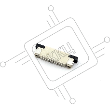Разъем FPC  Half Coverage Bottom Contact 0.8K-BX-10PWB 10 pin высота 2мм шаг 0,8мм