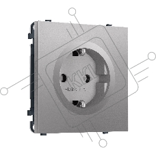 Комплект механизма электрической розетки SIGMA Сталь матовый 50Hz 2P+E с/з 16A-250V QUANT PRO (SP5060, PR141)
