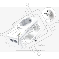 Комплект гигабитных Powerline-адаптеров TP-Link TL-PA7027P KIT AV1000 со встроенной розеткой