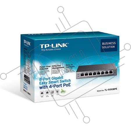 Коммутатор TP-LINK  SMB TL-SG108PE Easy Smart гигабитный 8-портовый коммутатор с 4 портами PoE